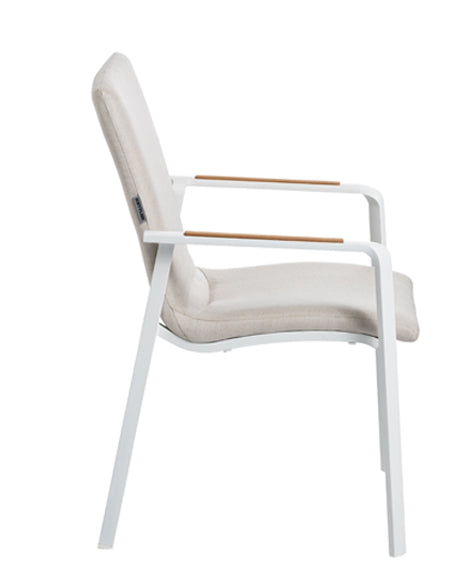 Kettler DIAMOND stapelfauteuil Sunbrella wit