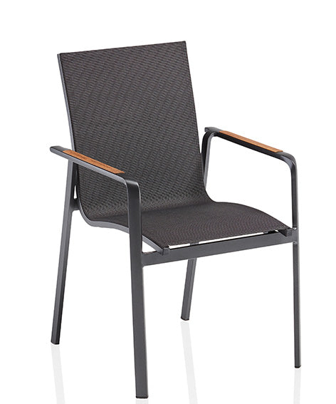 Kettler DIAMOND stapelfauteuil textileen antraciet