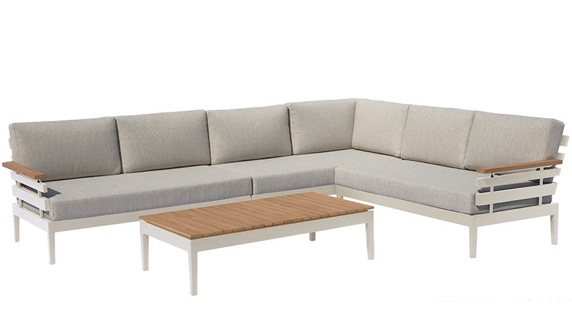 Kettler Prato lounge hoekset pearl white