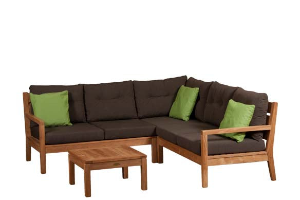 Summer Garden teak hoek loungeset Sabang 204×204 cm
