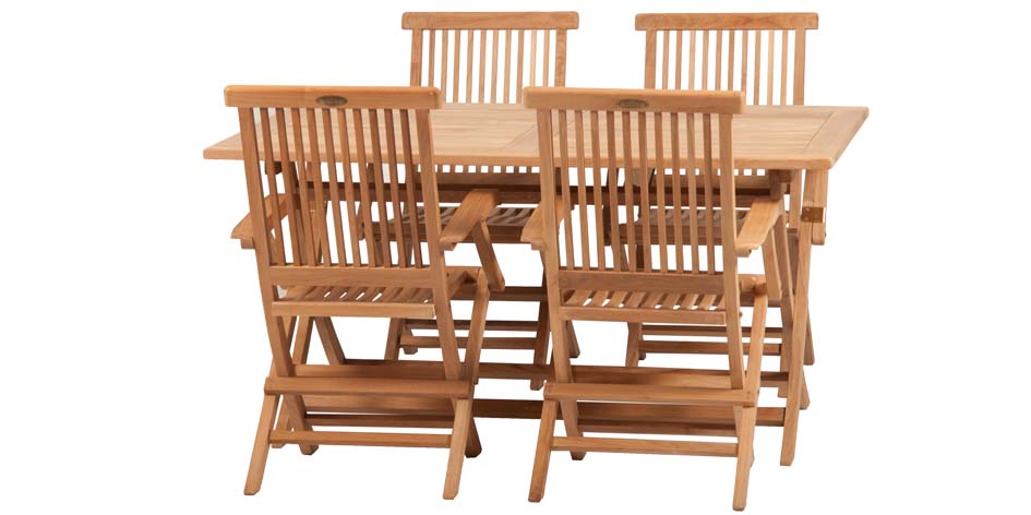 Summer Garden dining set Texas armklapstoelen