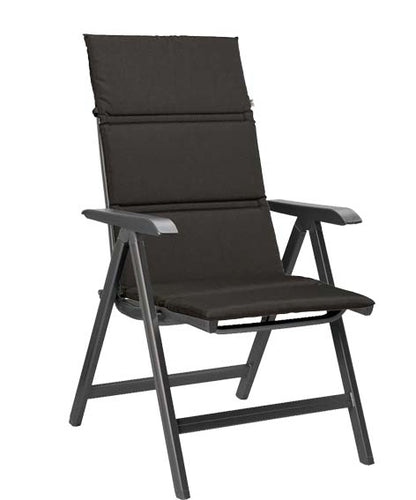 4 Kettler Basic verstelbare stoelen incl. kussens SHOWSET 1 Kettalux leisteenlook Edge tafel 160x95 cm